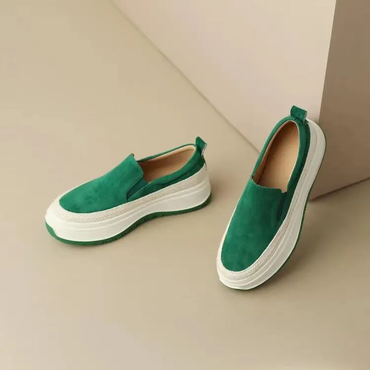 Enola Sueded Upper Slip-On Shoes - 2 Colors