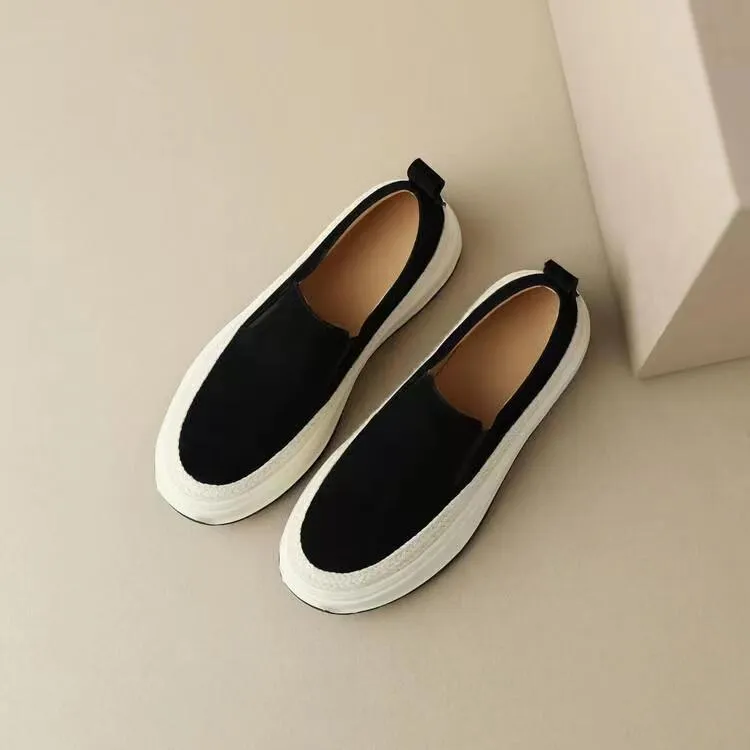 Enola Sueded Upper Slip-On Shoes - 2 Colors