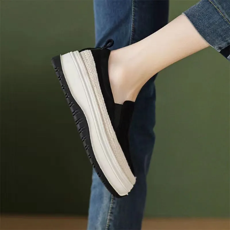 Enola Sueded Upper Slip-On Shoes - 2 Colors