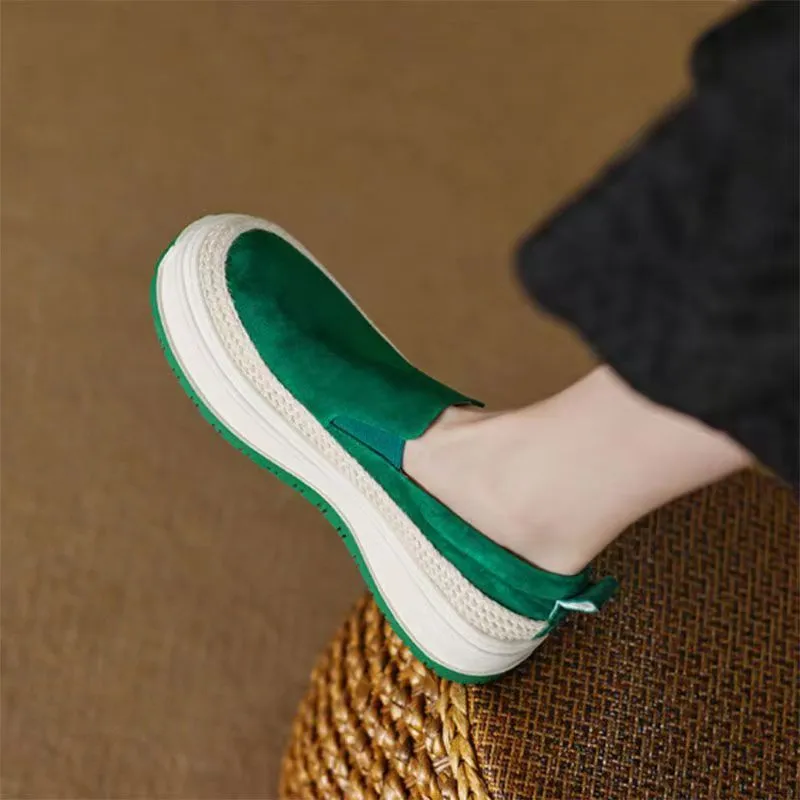 Enola Sueded Upper Slip-On Shoes - 2 Colors