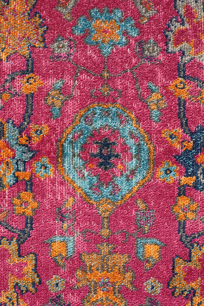 Eternal Whisper Corners Pink Runner Rug