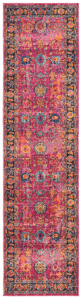 Eternal Whisper Corners Pink Runner Rug