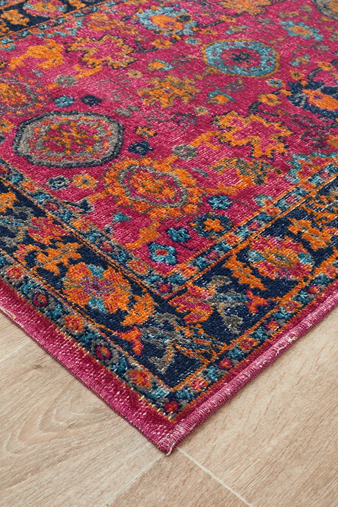 Eternal Whisper Corners Pink Runner Rug