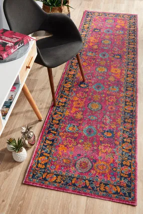 Eternal Whisper Corners Pink Runner Rug