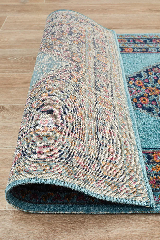 Eternal Whisper Diamond Blue Runner Rug