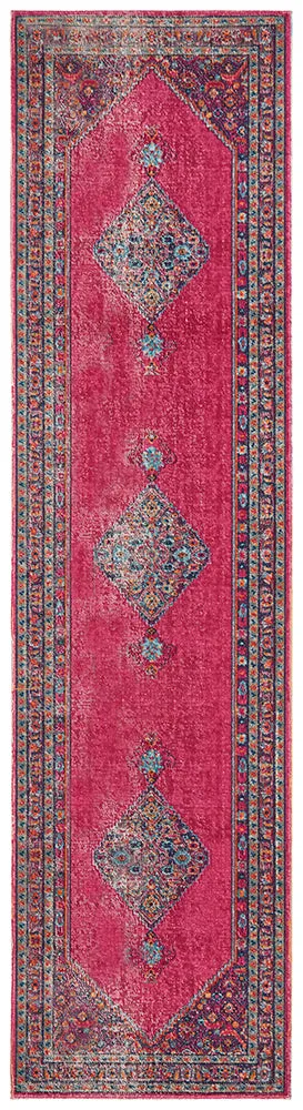 Eternal Whisper Diamond Pink Runner Rug