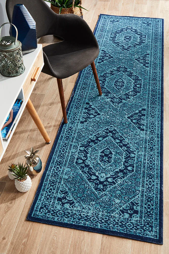 Eternal Whisper Vision Blue Runner Rug