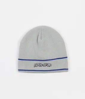 Fucking Awesome Little Stamp Stripe Beanie - Grey / Blue