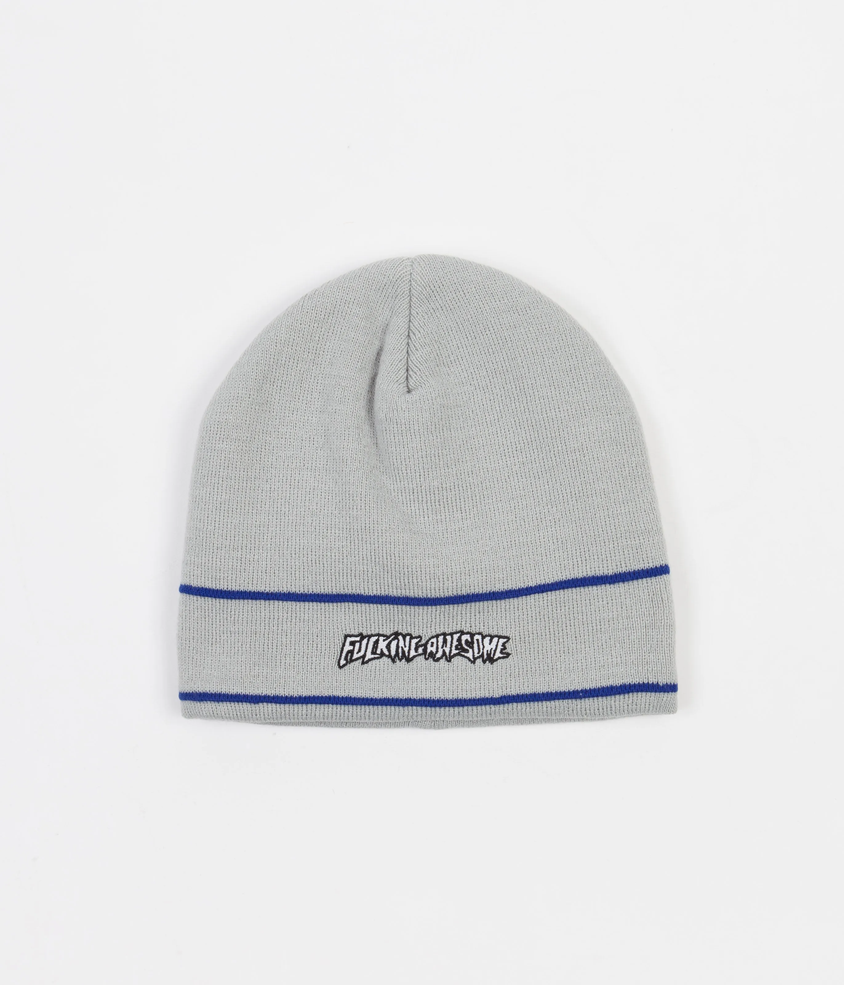 Fucking Awesome Little Stamp Stripe Beanie - Grey / Blue