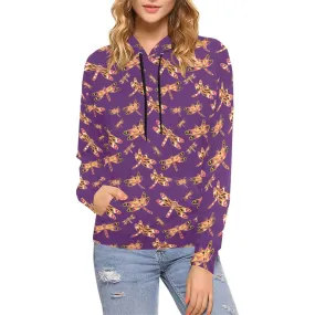 Gathering Yellow Purple Hoodie for Women (USA Size)