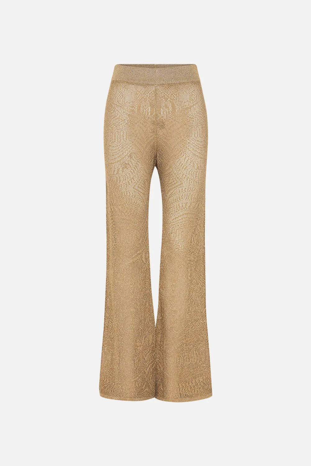 GOLD POINTELLE KNIT PANT VALLEY OF THE KINGS