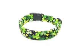 Green Shamrock St. Patrick's Day Dog Collar