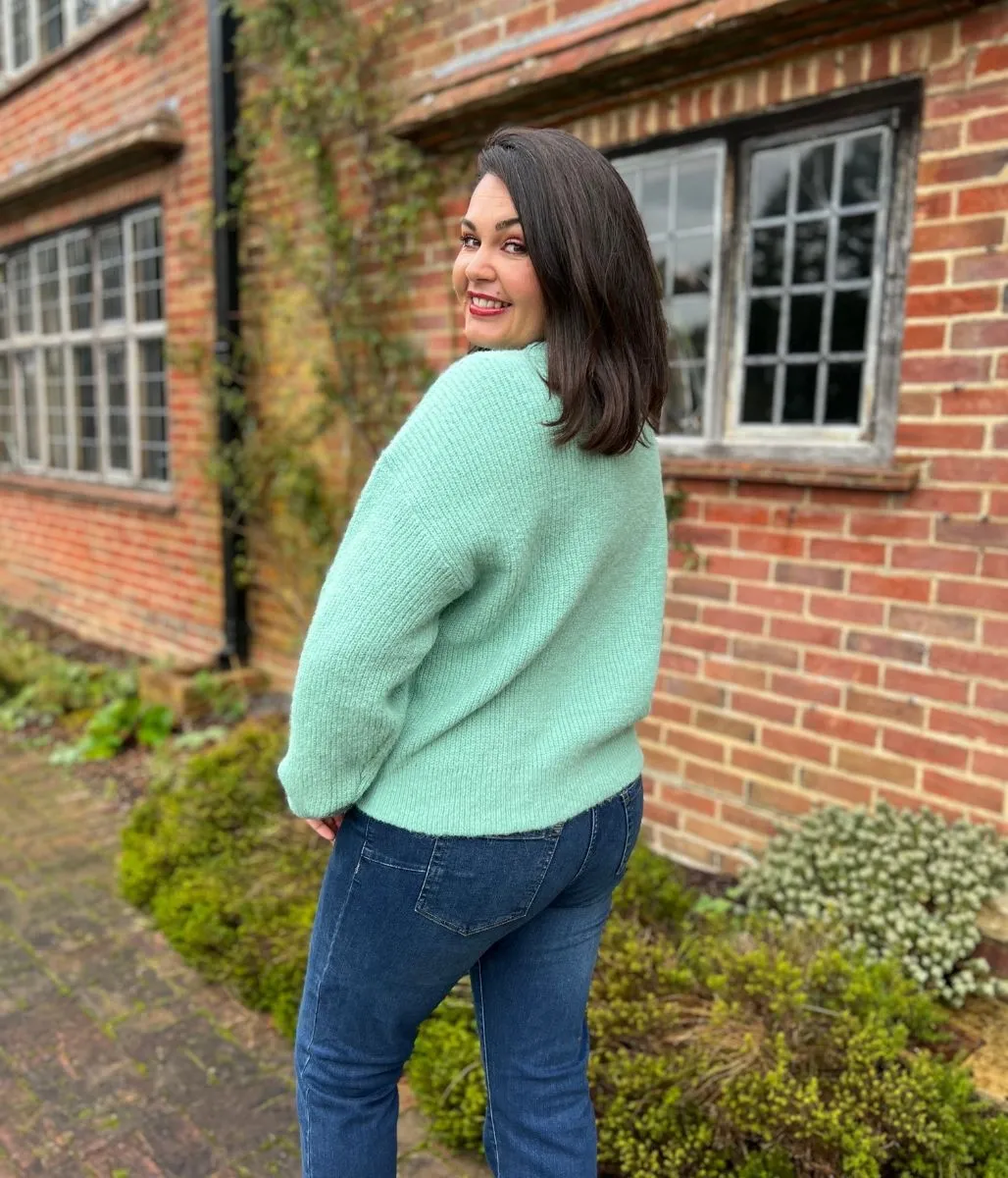 Green Wool Blend Classic Jumper