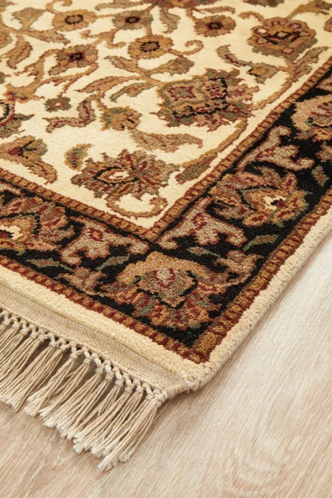 Hand Knotted Indian Jaypur Rug 476X77CM