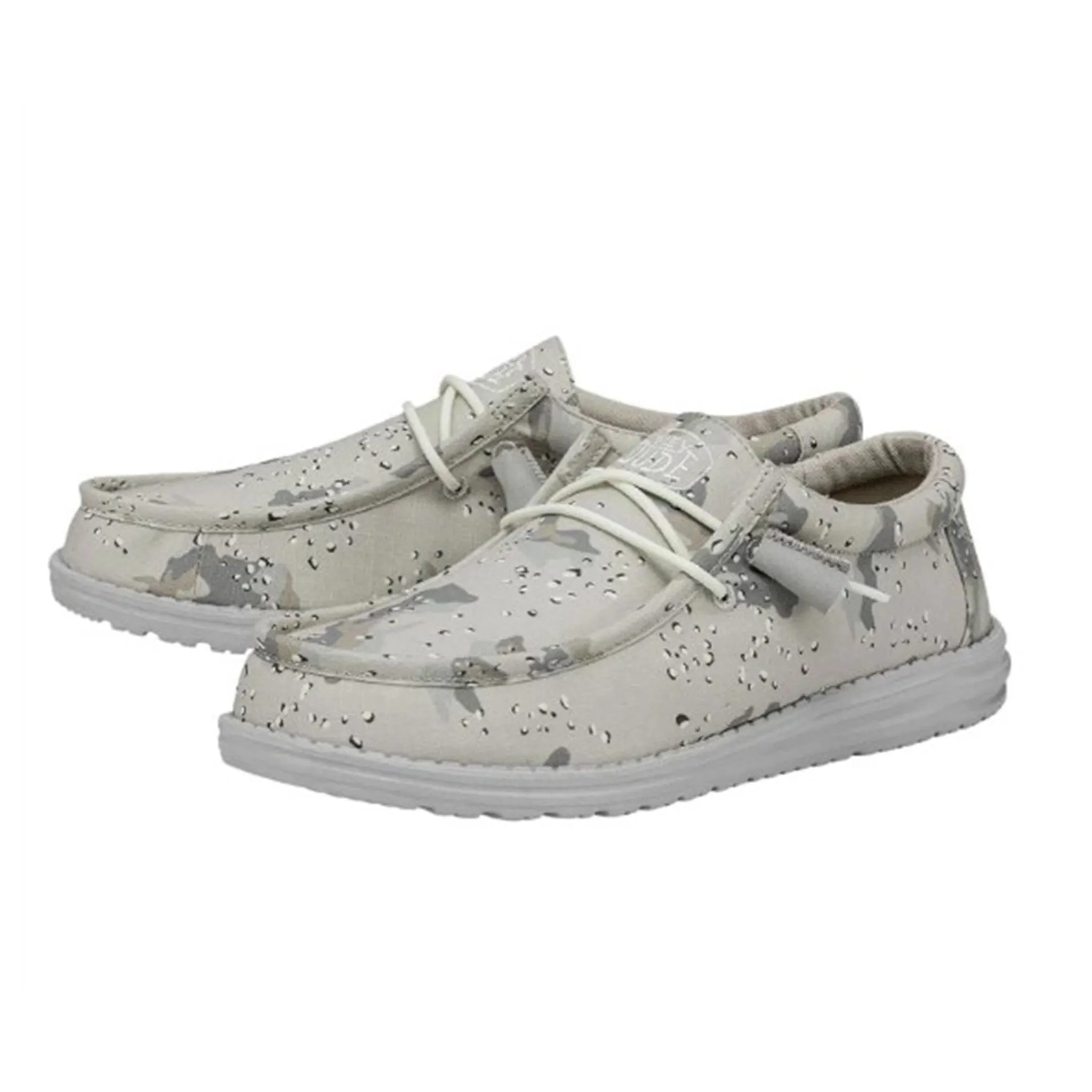 Hey Dude Men's Wally Camouflage Greyscale Desert Camo