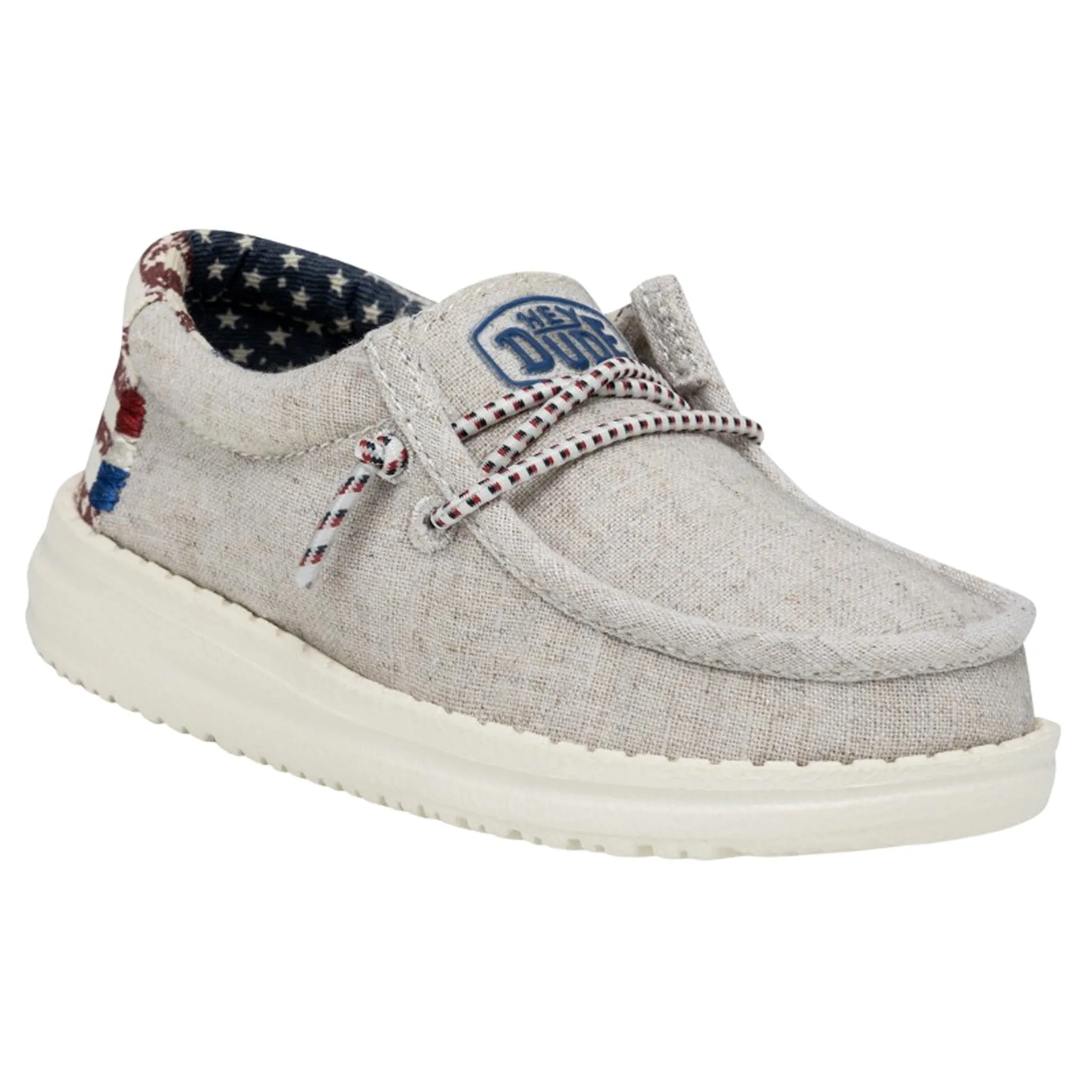 Hey Dude Wally Toddler Off White Patriotic