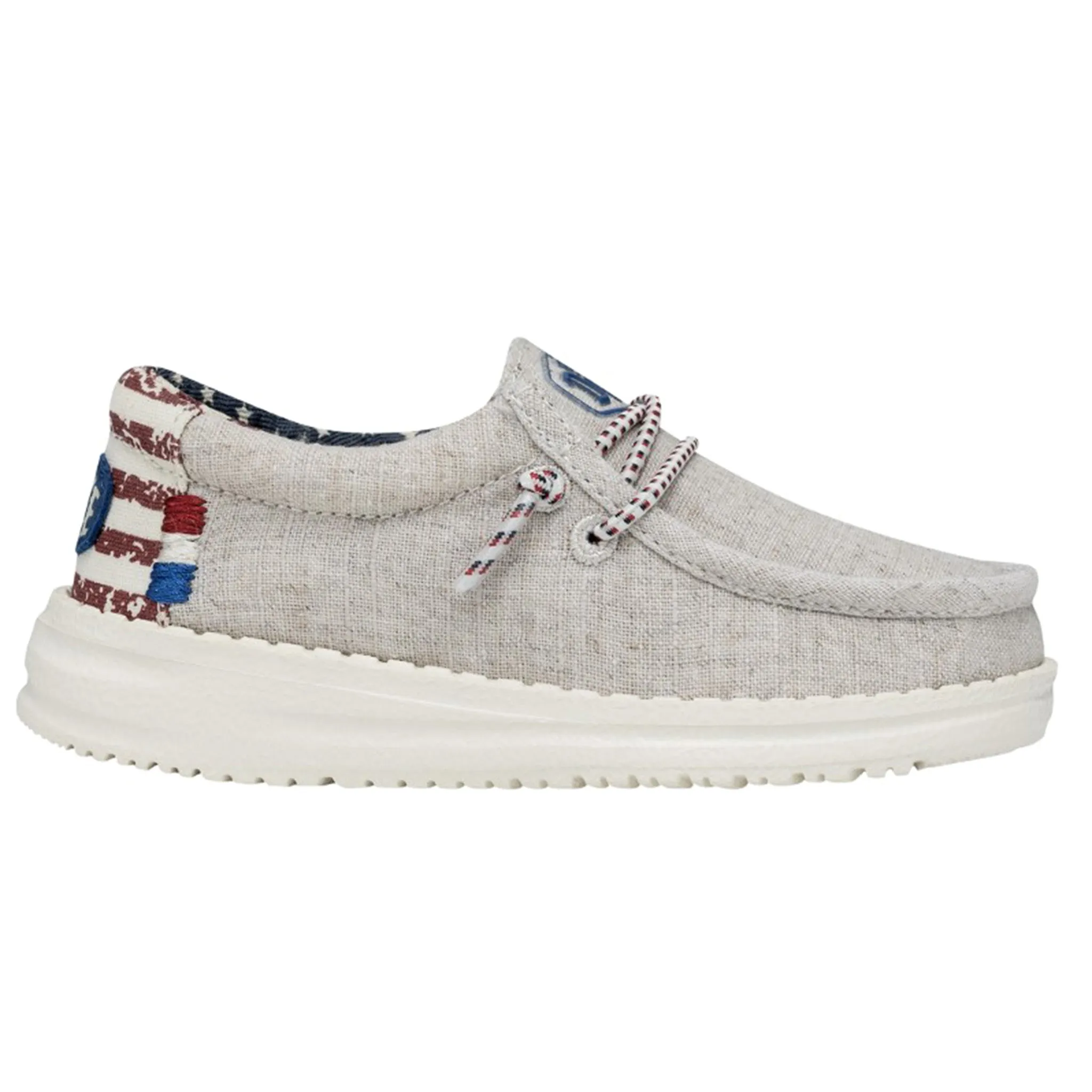 Hey Dude Wally Toddler Off White Patriotic