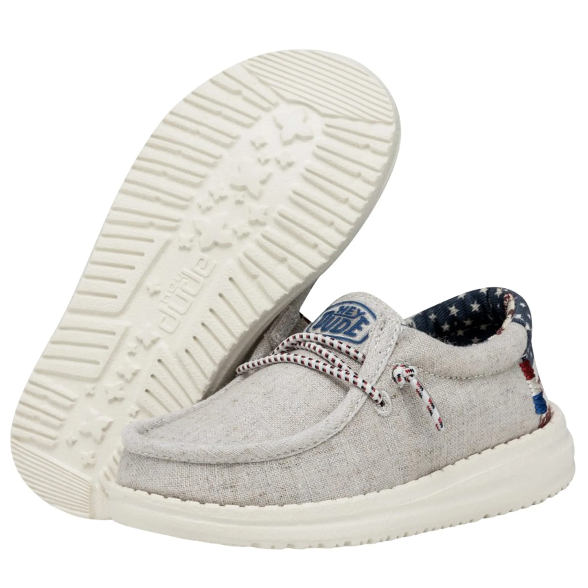 Hey Dude Wally Toddler Off White Patriotic