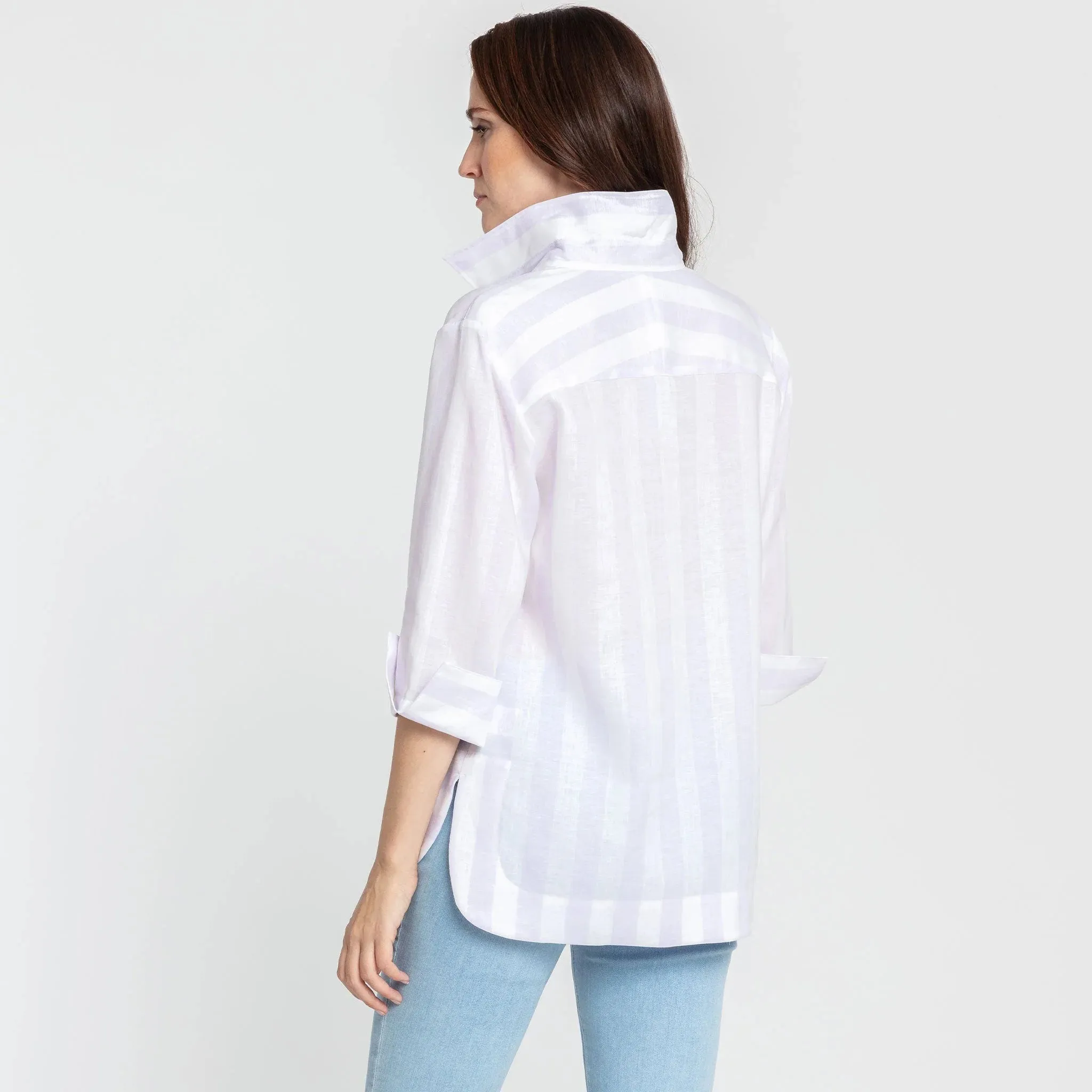 HINSON WU - CHARLOTTE 3/4 SLEEVE LINEN TUNIC