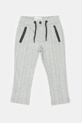 Infant Boys Grey Striped Casual Trousers