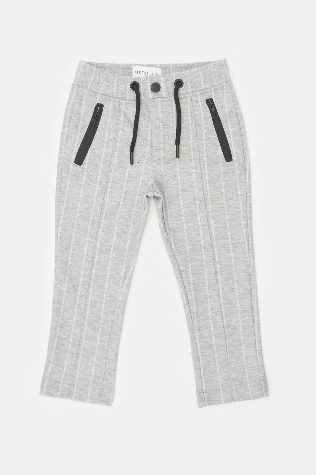 Infant Boys Grey Striped Casual Trousers