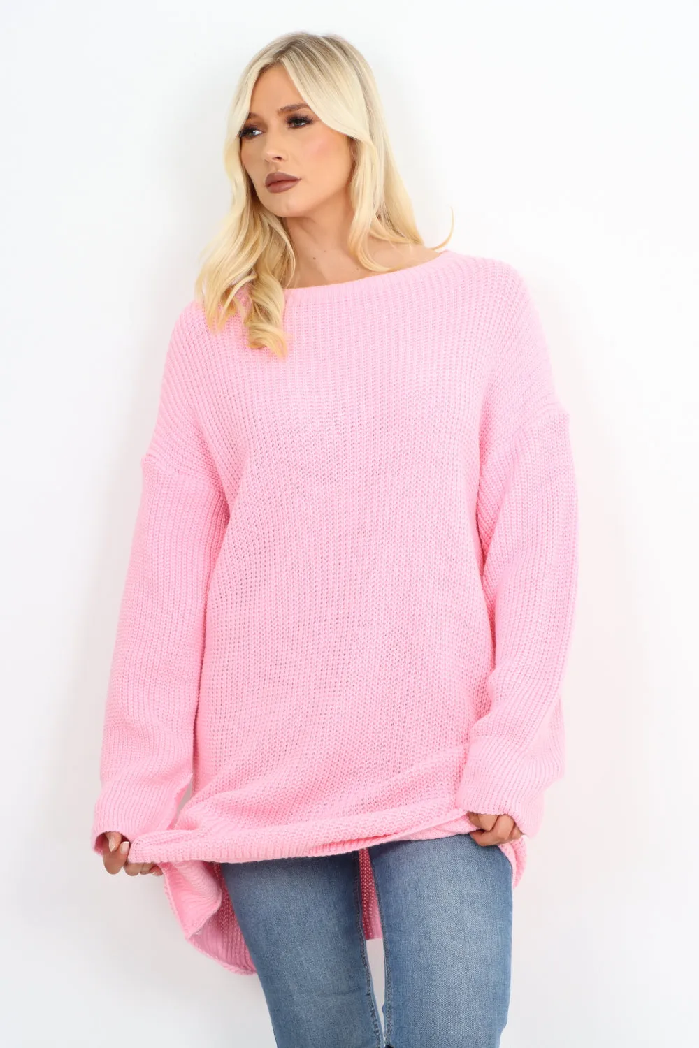 Italian Chunky Knit Long-sleeved Tunic Jumper