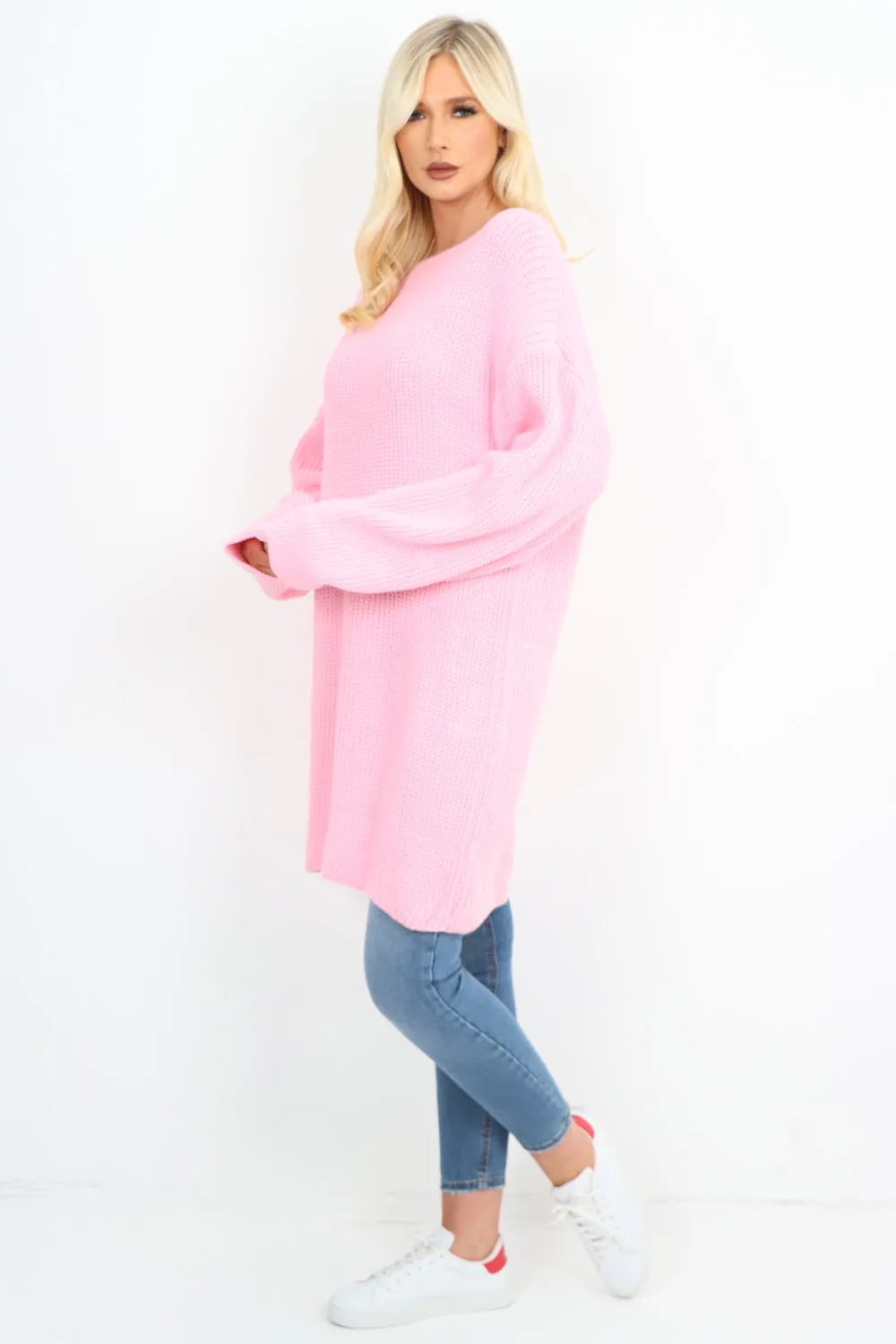 Italian Chunky Knit Long-sleeved Tunic Jumper