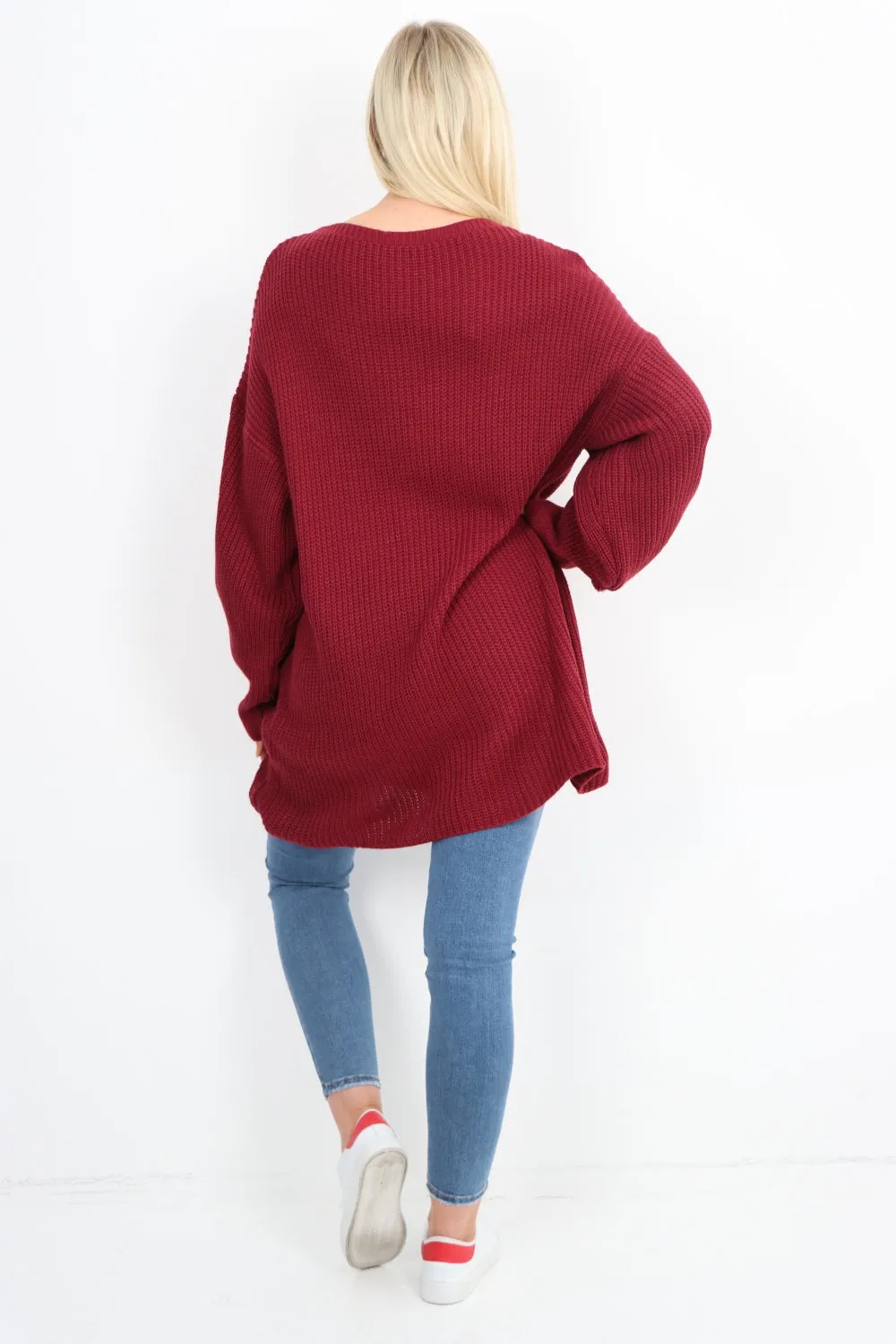 Italian Chunky Knit Long-sleeved Tunic Jumper