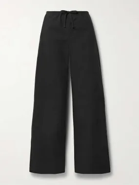 Jubin cropped cotton-poplin wide-leg pants