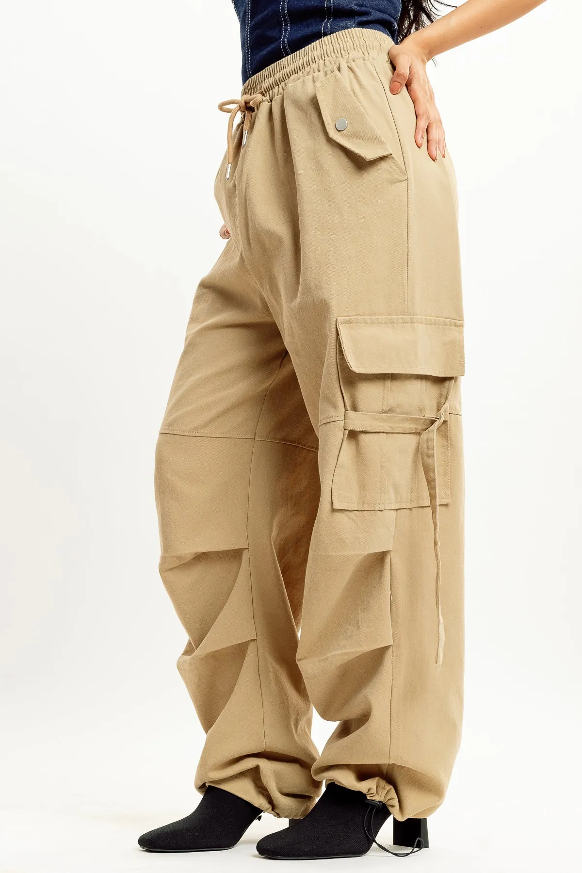 Khaki Street Style Cargo Pant