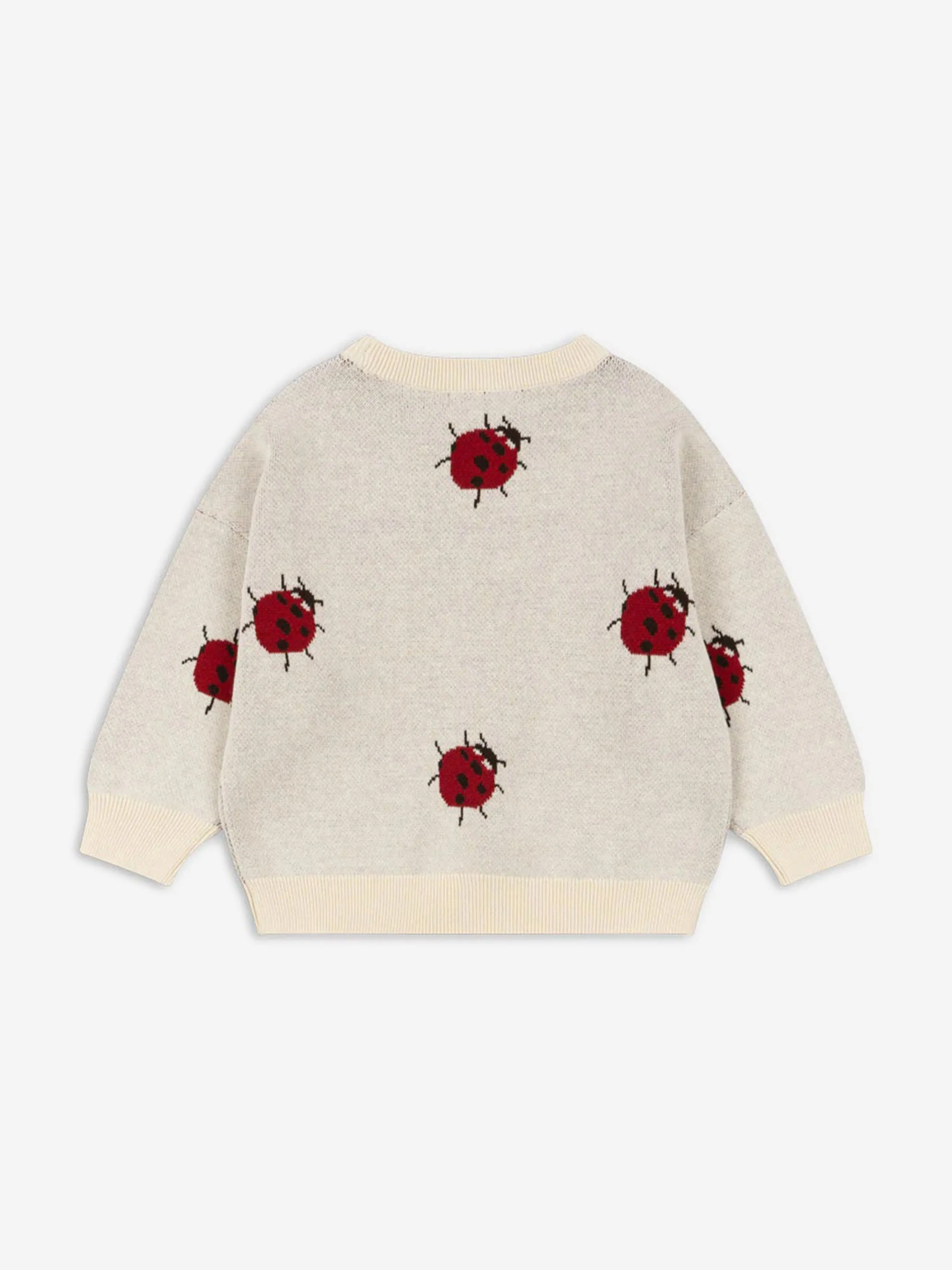 Konges Sløjd Girls Lapis Ladybug Knit Jumper in Ivory