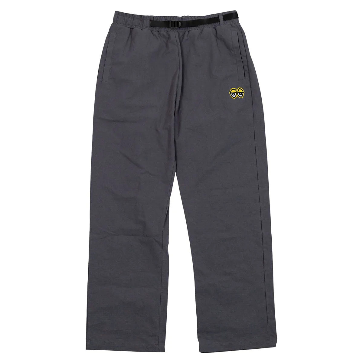 Krooked - Eyes Ripstop Pants Charcoal/Yellow