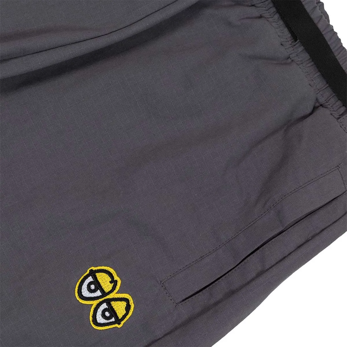 Krooked - Eyes Ripstop Pants Charcoal/Yellow