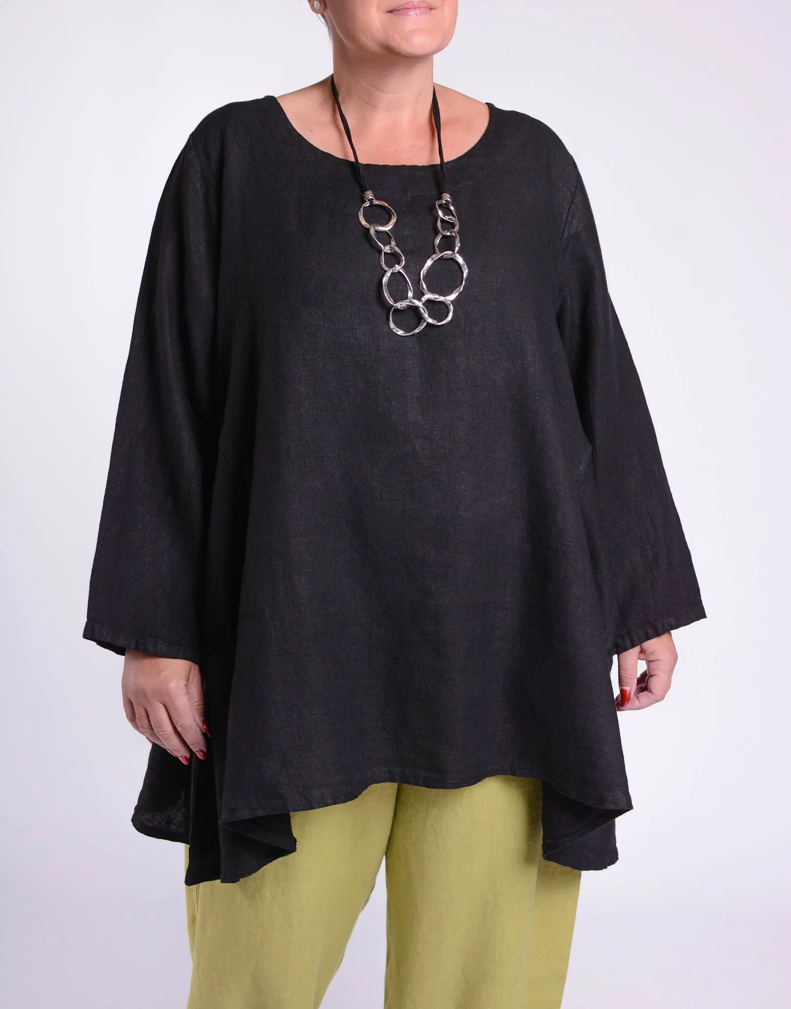 Lagenlook Heavy Linen Quirky Tunic - 9415