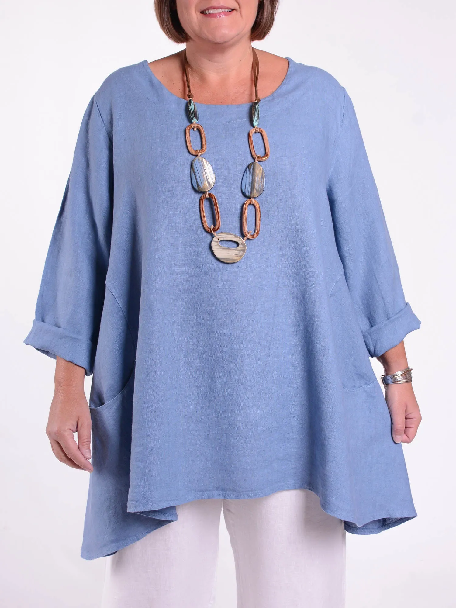 Lagenlook Heavy Linen Quirky Tunic - 9415