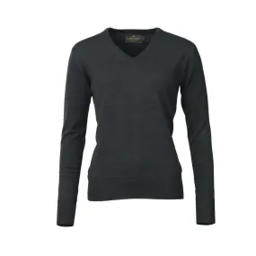 Laksen Essex V-Neck Merino Ladies Jumper - Pine