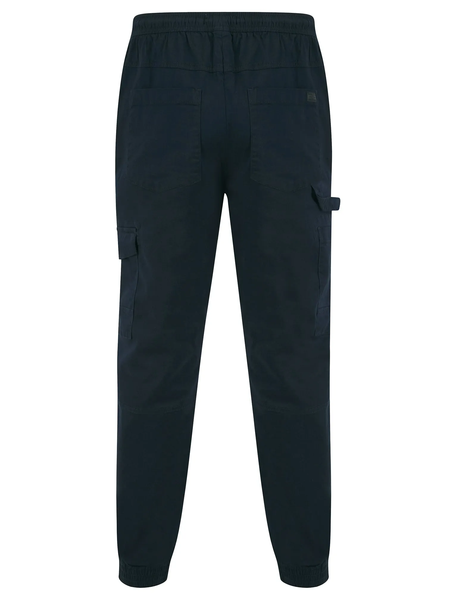 Lance Cotton Twill Cuffed Multi-Pocket Cargo Jogger Pants in Sky Captain Navy - Tokyo Laundry