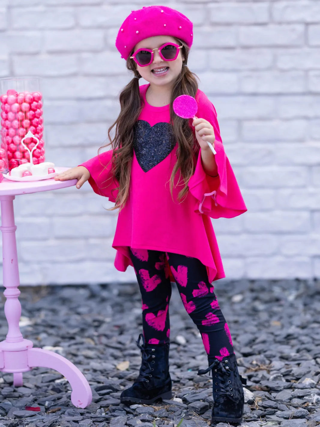 Little Miss Sweetie Hi-Lo Tunic and Legging Set