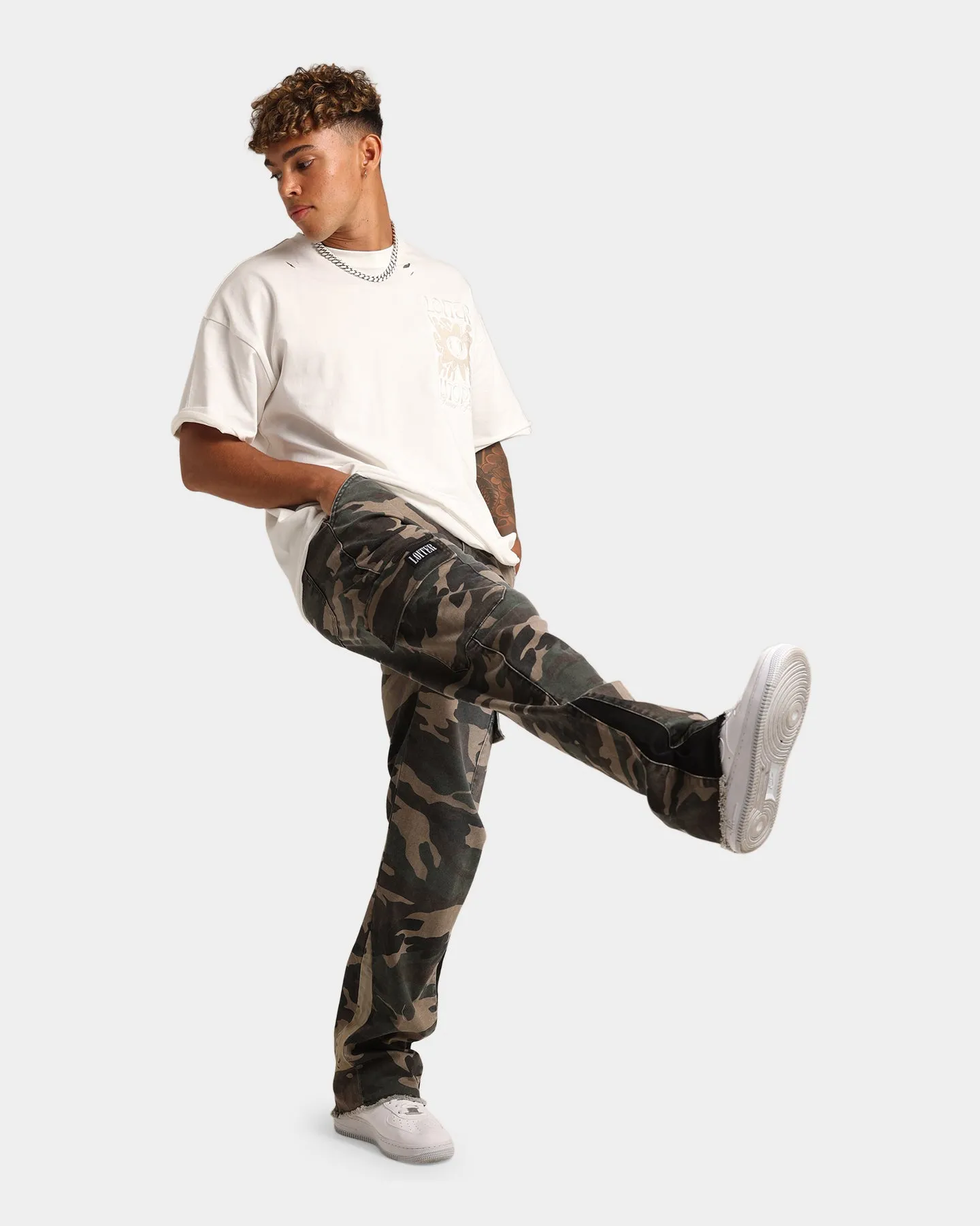 Loiter Tracker Flare Cargo Pants Camo