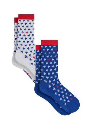 Lucas Duo Coq Bleu Blanc Rouge XV De France - Duo De Chaussettes En Coton