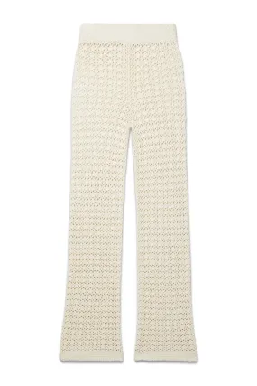 Lucy Crocheted Cotton Straight-leg Pants