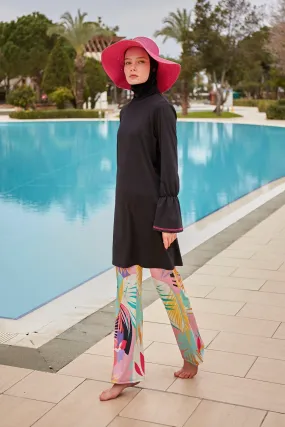 Lycra Black Burkini Modest Swimwear M2480