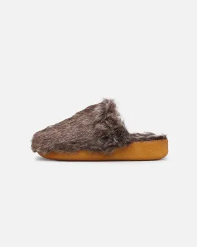 Malibu Sandals Women's Coyote Mule Faux Fur Brown