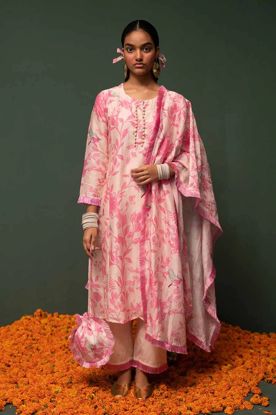 Masakali Pink Printed Kurta Set