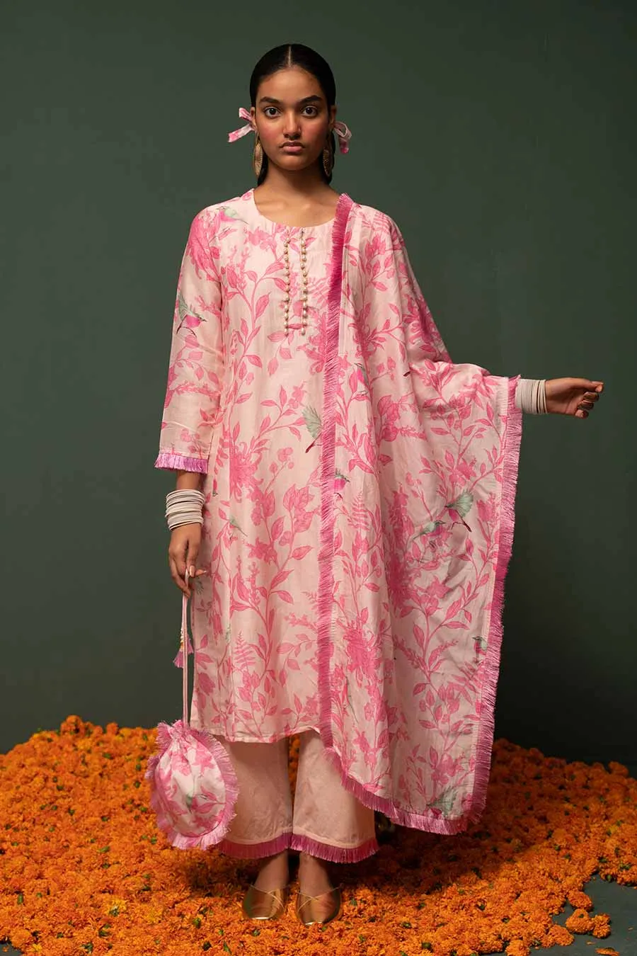 Masakali Pink Printed Kurta Set