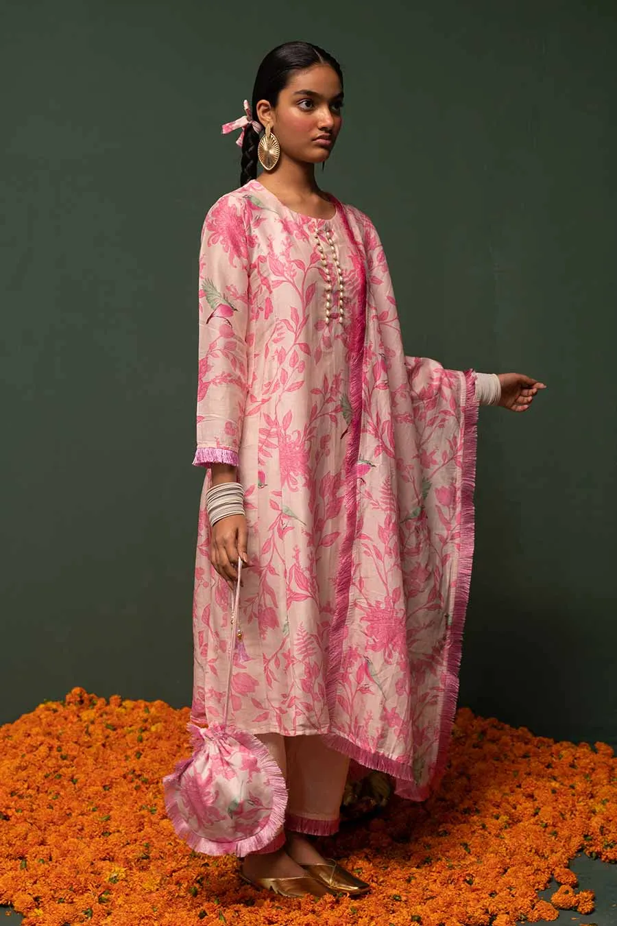 Masakali Pink Printed Kurta Set