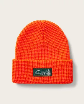 Meadows Waffle Beanie in Hunter Orange