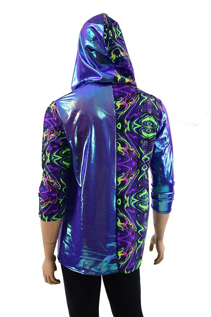 Mens 3/4 Sleeve Hoodie & Mask Set