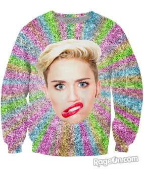 Miley's Face Crewneck Sweatshirt