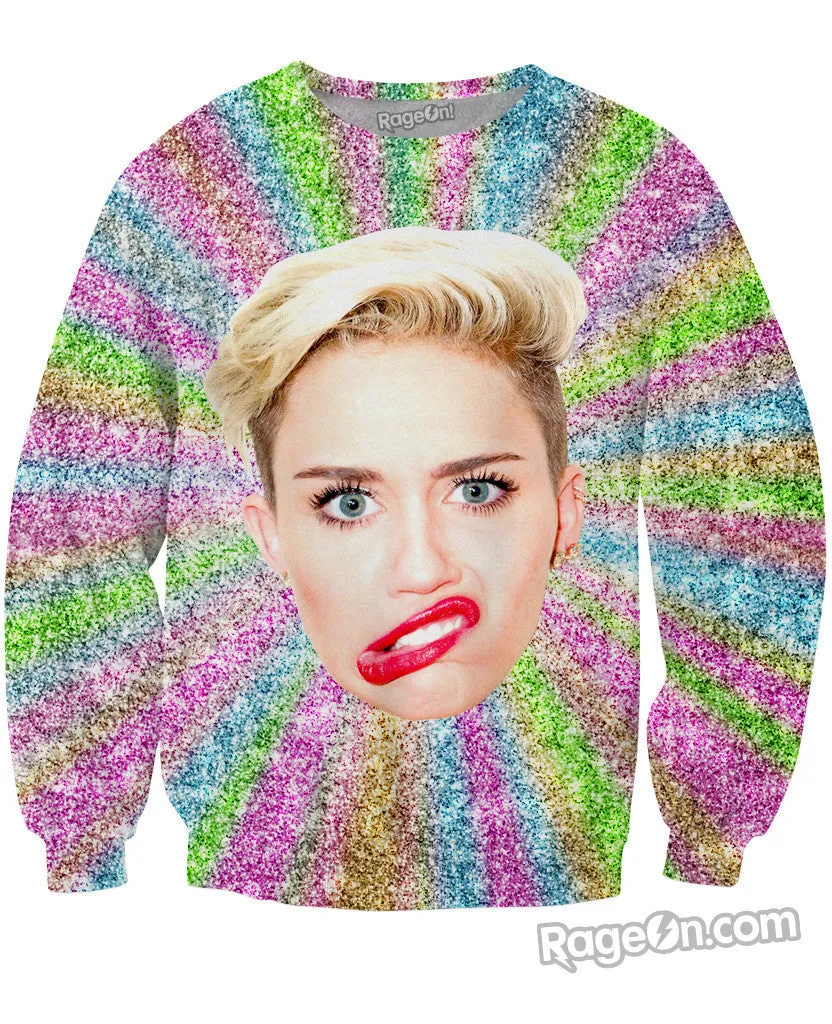 Miley's Face Crewneck Sweatshirt